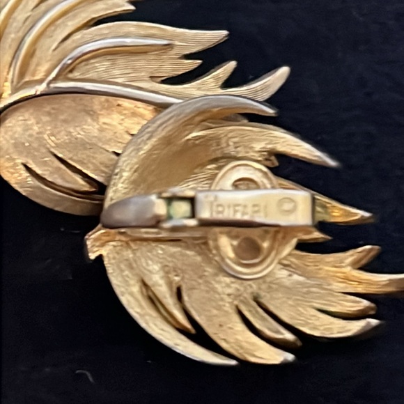 Lot designer Vintage clip on earrings Bergere Trifari W Germany unmarked - Picture 13 of 13